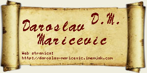 Daroslav Marićević vizit kartica
